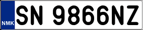 Trailer License Plate